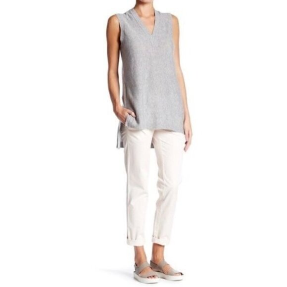 vince Boyfriend Trouser Pants 2 NWT Twill New Buff Neutral Minimalist Slouchy - Picture 1 of 11